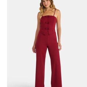Elegant Burgundy Jumpsuit